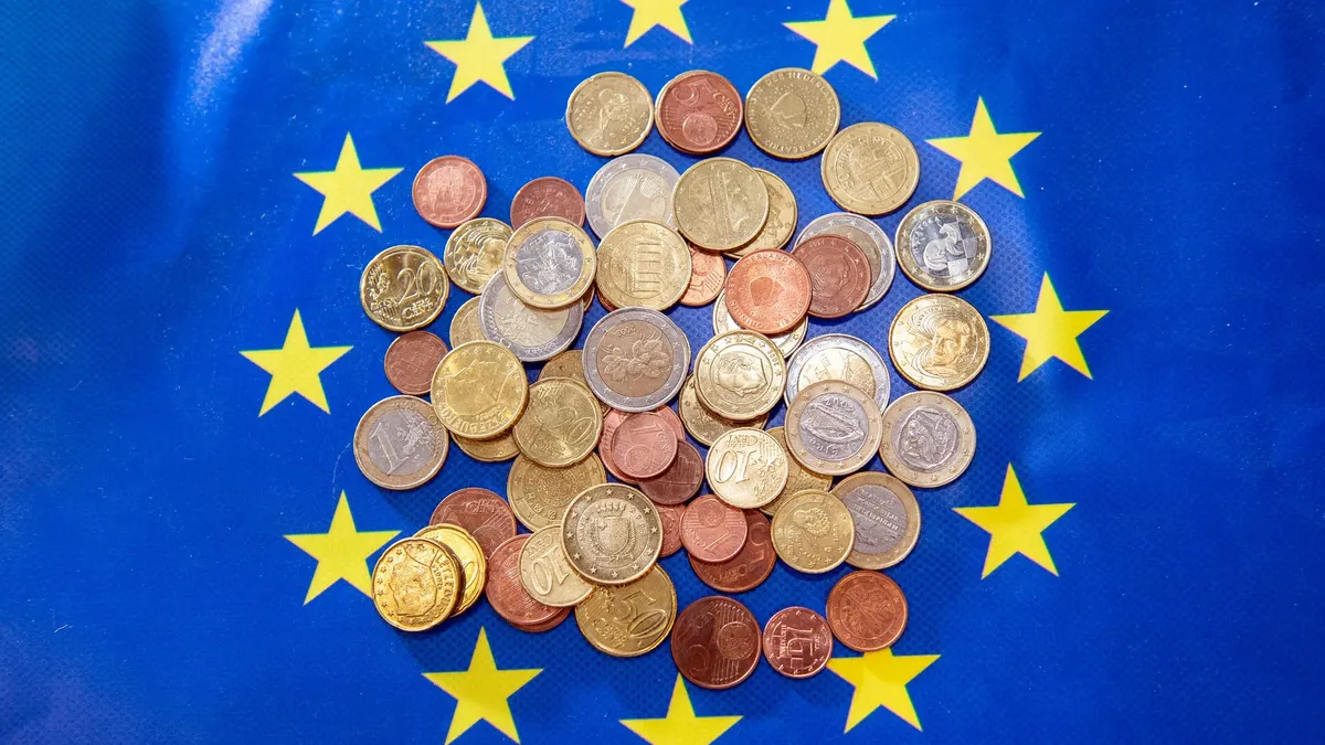 Monete in euro di vari tagli
